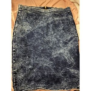 Denim High Waist Skirt